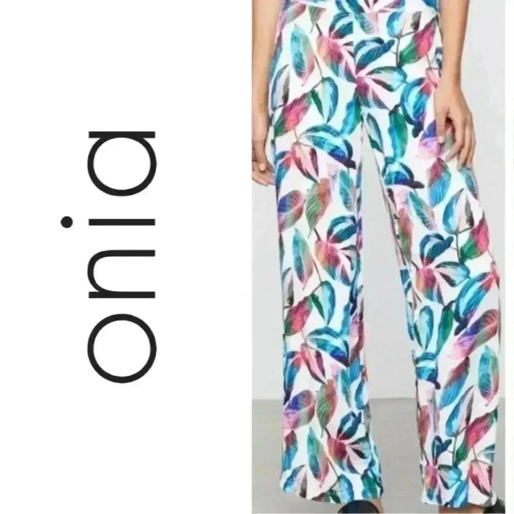 BNWOT Onia Mila Leaf print beach pants size S